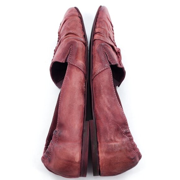 SUNDANCE Viviane Burnished Leather Ballet Flat Slip On Pink - Picture 9 of 10